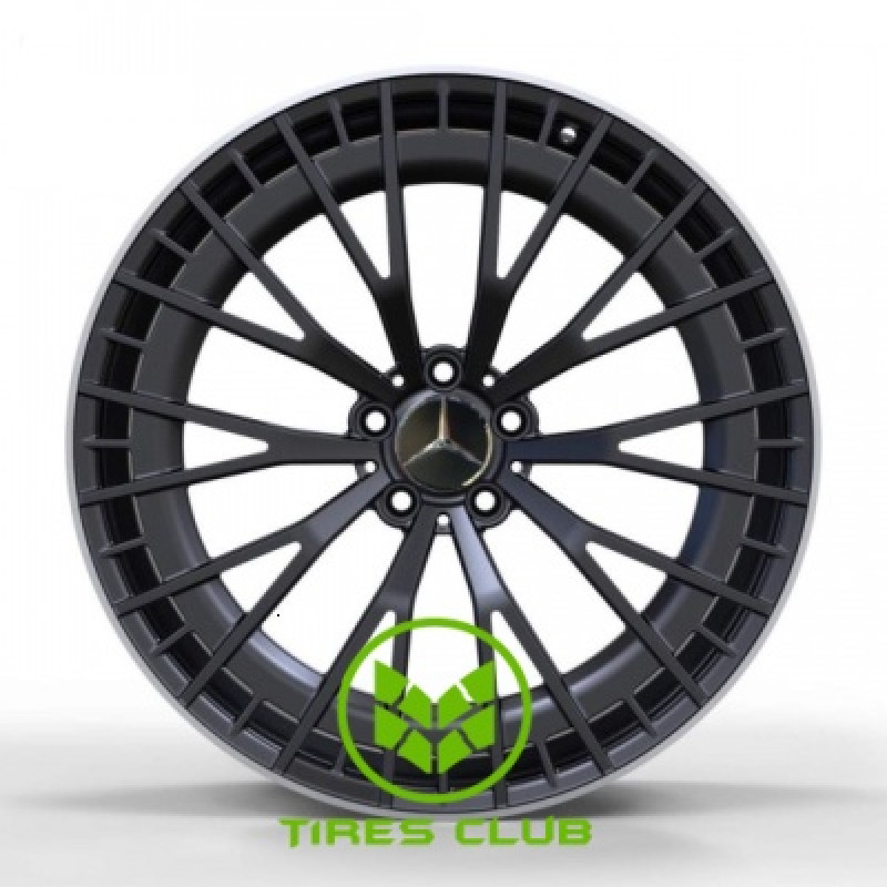 Replica Mercedes (MR9073) 9,5x21 5x112 ET41,5 DIA66,6 (satin black lip polished)
