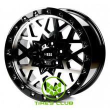 Off Road Wheels OW1458 8,5x18 5x112 ET40 DIA66,6 (gloss black milling spoke chrome rivet)