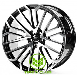 Replica Audi (A22434) 9,5x22 5x112 ET26 DIA66,6 (gloss black machined face)