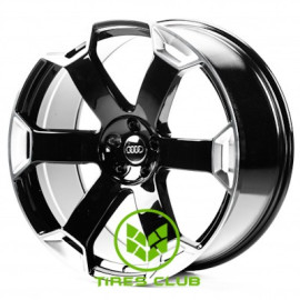 Replica Audi (A3384) 10x22 5x112 ET25 DIA66,6 (gloss black machined lip)