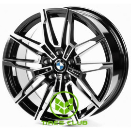 Replica BMW (B1677) 8x18 5x112 ET25 DIA66,6 (gloss black machined face)