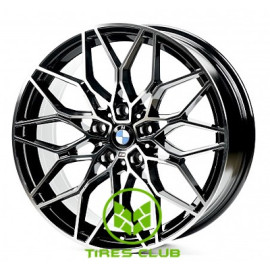Replica BMW (B872) 8,5x20 5x120 ET35 DIA72,6 (black machined face)