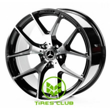 Replica Mercedes (MR021-057) 9,5x20 5x112 ET22 DIA66,6 (black machined face)