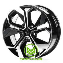 Replica Renault (RN861) 7x17 5x114,3 ET45 DIA66,1 (gloss black machined face)