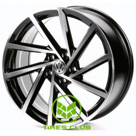Replica Volkswagen (VV1071) 8x18 5x112 ET45 DIA57,1 (black machined face)