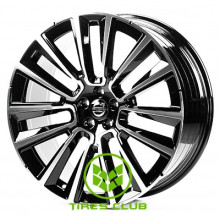 Replica Volvo (V22670) 9x22 5x108 ET38,5 DIA63,4 (gloss black machined face)