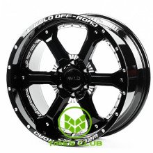 Off Road Wheels OW1 10x20 6x135 ET-12 DIA87,1 (gloss black milling)