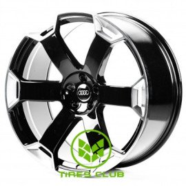 Replica Audi (A3384) 10x22 5x112 ET25 DIA66,6 (gloss black machined lip)