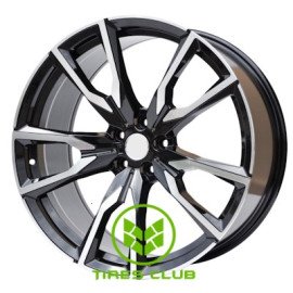Replica BMW (B221) 10,5x22 5x112 ET43 DIA66,6 (black machined face)