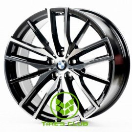 Replica BMW (B3075) 9x20 5x112 ET35 DIA66,6 (gloss black machined face)