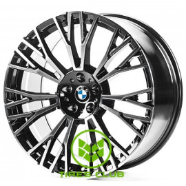 Replica BMW (B3156) 9,5x22 5x112 ET37 DIA66,6 (gloss black machined face)