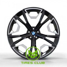 Replica BMW (B9064) 9,5x22 5x112 ET37 DIA66,6 (gloss black machined face)