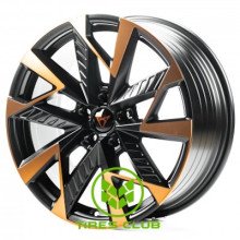 Replica Cupra (CUP0443) 8x18 5x112 ET42 DIA57,1 (matt black machined spokes bronze coating)