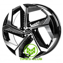 Replica Hyundai (HND18629) 7,5x18 5x114,3 ET51 DIA67,1 (gloss black machined face)
