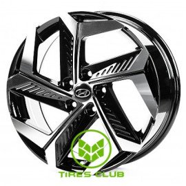 Replica Hyundai (HND18629) 7,5x18 5x114,3 ET51 DIA67,1 (gloss black machined face)