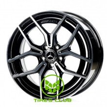 Replica Mercedes (MR021-026) 9x19 5x112 ET49 DIA66,6 (black machined face)