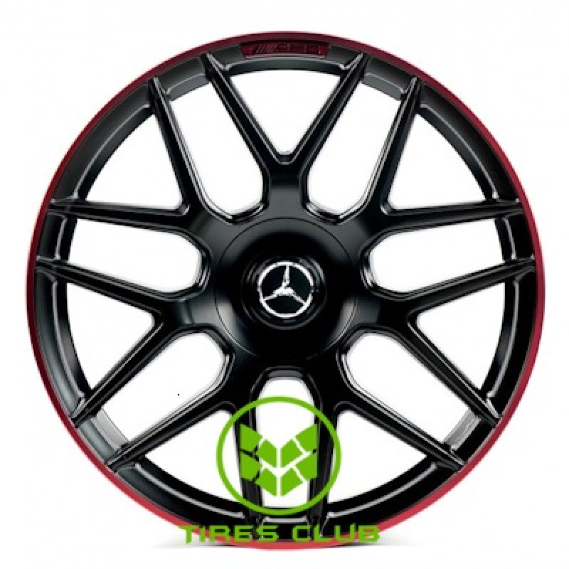 Replica Mercedes (MR8010) 10x22 5x130 ET36 DIA84,1 (matt black red lip)