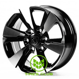 Replica Peugeot (PG17421) 7,5x17 6x139,7 ET25 DIA106,1 (gloss black machined face)
