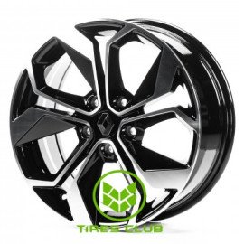 Replica Renault (RN861) 7x17 5x114,3 ET45 DIA66,1 (gloss black machined face)