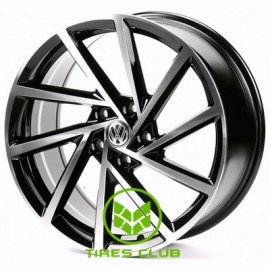 Replica Volkswagen (VV1071) 8x18 5x112 ET45 DIA57,1 (black machined face)