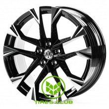 Replica Volkswagen (VV19051) 8x19 5x112 ET43 DIA57,1 (gloss black machined face)