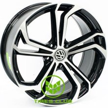 Replica Volkswagen (VV5457) 7,5x17 5x112 ET42 DIA57,1 (black machined face)